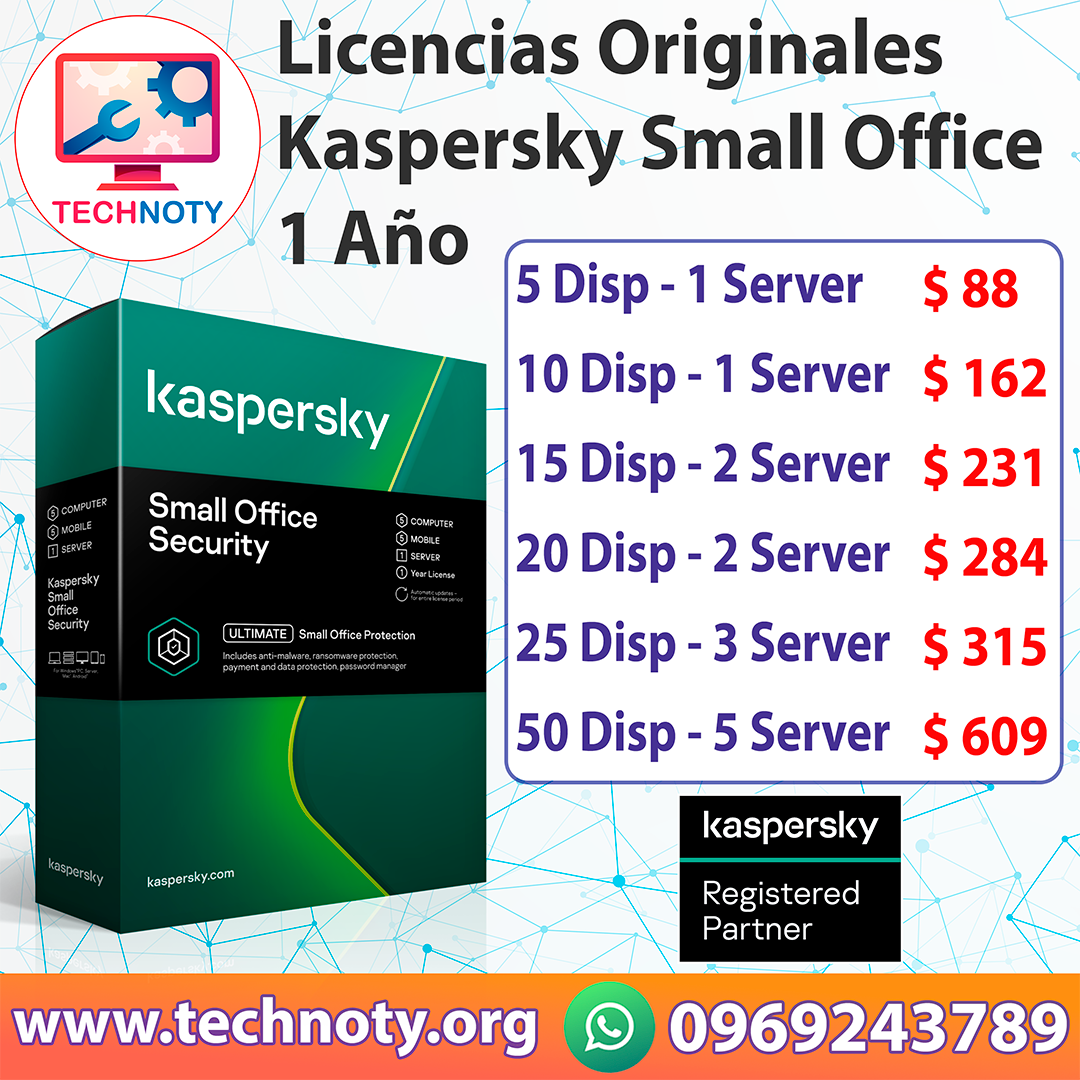 Licencia Original Kaspersky Small Office 1 Año