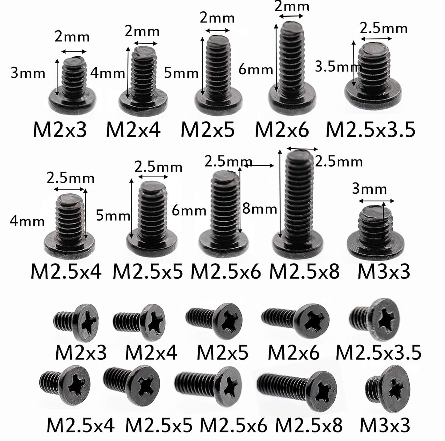 Juego de tornillos para laptops - 900 pcs