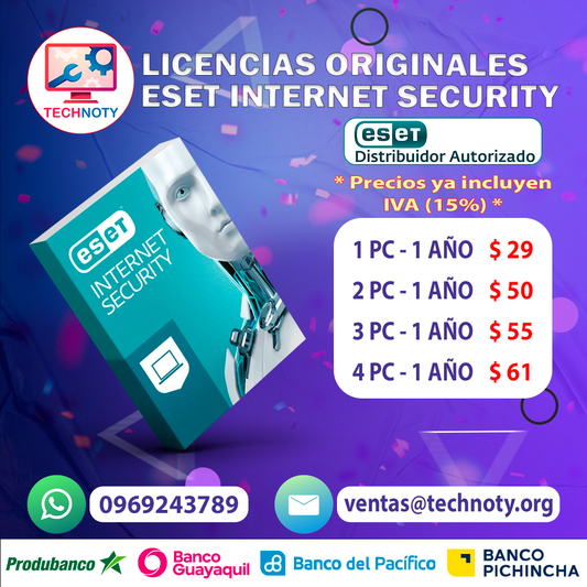 Licencia Original Eset Internet Security