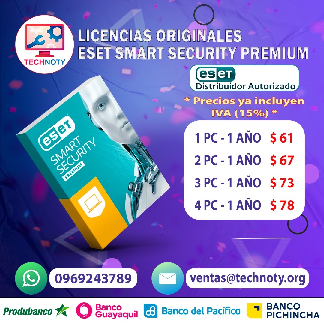 Licencia Original Eset Smart Security Premium