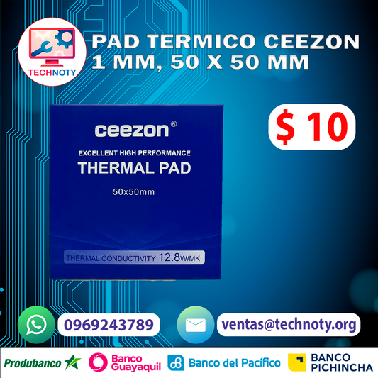 Pad termico Ceezon 1 mm 50x50 mm