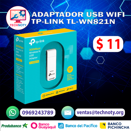 Adaptador USB Wifi TP-Link WN821N