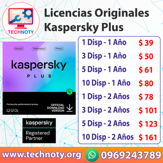 Licencia Original Kaspersky Plus