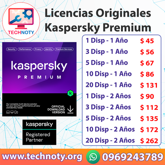 Licencia Original Kaspersky Premium