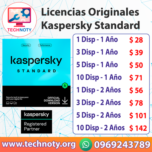 Licencia Original Kaspersky Standard