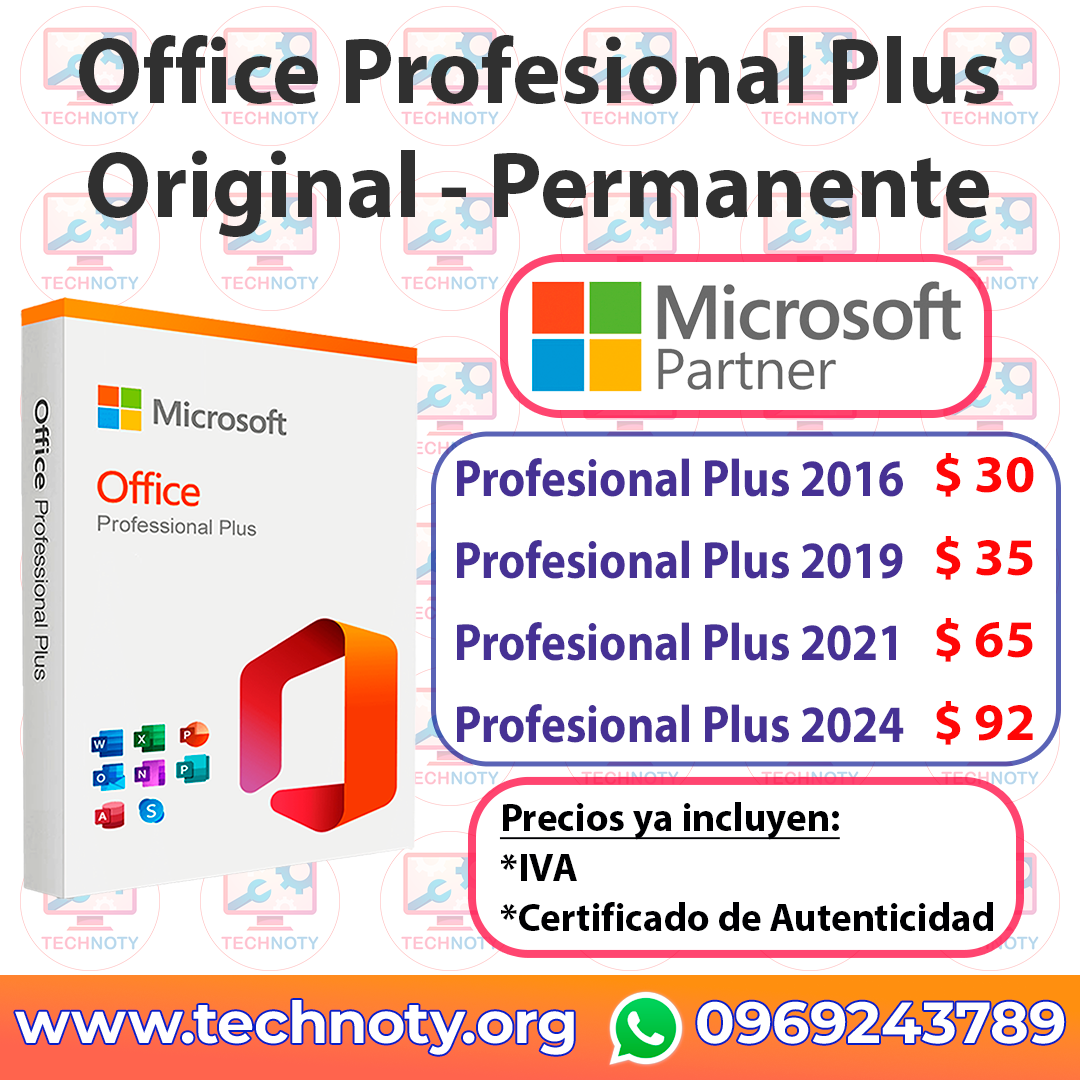 Office Profesional Plus Original - Permanente