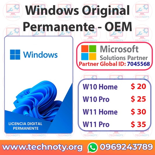 Windows Original Permanente - OEM
